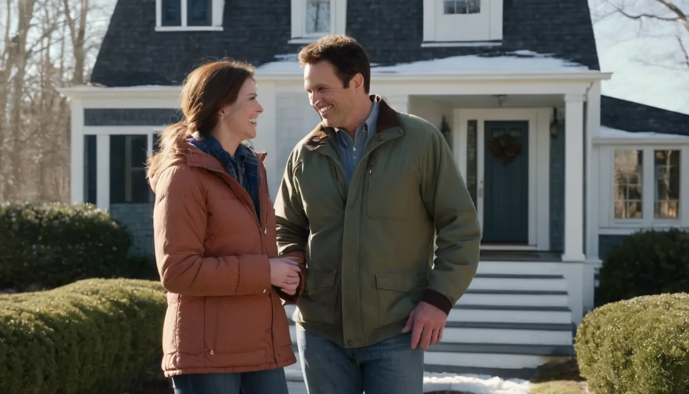 A homeowner in Lawrence talking with a friendly pest control provider at the front door of a Cape Cod style home